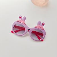 Cartoon Style Sweet Rabbit Pc Resin Oval Frame Full Frame Kids Sunglasses sku image 4