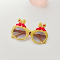 Cartoon Style Sweet Rabbit Pc Resin Oval Frame Full Frame Kids Sunglasses sku image 5
