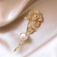 Elegant Sexy Rose Alloy Plating Inlay Artificial Rhinestones Artificial Pearls Women's Brooches main image 4