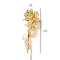Elegant Sexy Rose Alloy Plating Inlay Artificial Rhinestones Artificial Pearls Women's Brooches main image 2