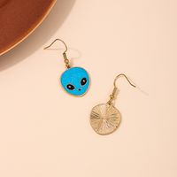 1 Pair Retro Exaggerated Punk Alien Alloy Zinc Drop Earrings main image 4