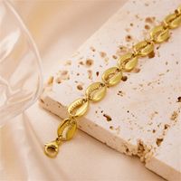 Stainless Steel 18K Gold Plated Simple Style Shell Bracelets main image 2