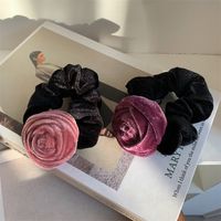Women's Elegant Retro Romantic Rose Cloth Hair Tie main image 1