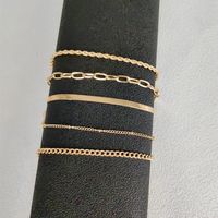 Simple Style Solid Color Metal Plating Women's Bracelets sku image 1