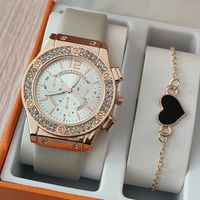 Casual Star Heart Shape Rose Buckle Quartz Women's Watches sku image 2