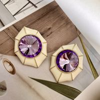 1 Pair Casual Simple Style Geometric Artificial Crystal Alloy Ear Studs main image 1