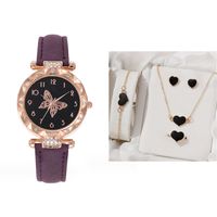 Casual Butterfly Buckle Quartz Women's Watches sku image 24