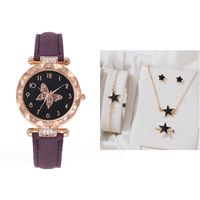 Casual Butterfly Buckle Quartz Women's Watches sku image 25