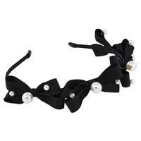 Women's Fairy Style Sweet Bow Knot Cloth Inlay Artificial Pearls Hair Band main image 2