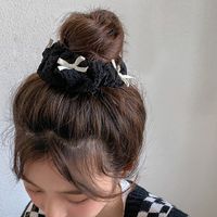 Women's Sweet Simple Style Solid Color Cloth Bowknot Hair Tie main image 4