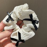 Women's Sweet Simple Style Solid Color Cloth Bowknot Hair Tie sku image 2