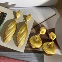 1 Pair Retro Geometric Plating Alloy Drop Earrings main image 4