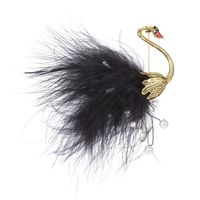 Elegant Luxurious Swan Alloy Plush Plating Inlay Artificial Crystal Artificial Pearls Unisex Brooches sku image 2