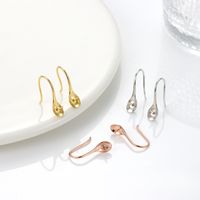 1 Pair Sterling Silver Rose Gold Plated White Gold Plated Gold Plated Geometric Polished Hook Earring Findings main image 5