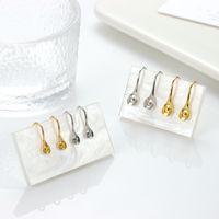 1 Paar Sterling Silber Rosengoldbeschichtet Weißgold Plattiert Vergoldet Geometrisch Poliert Haken-Ohrring-Befunde main image 4