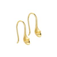 1 Pair Sterling Silver Rose Gold Plated White Gold Plated Gold Plated Geometric Polished Hook Earring Findings sku image 4
