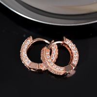 1 Pair Simple Style Geometric Inlay Copper Zircon Earrings sku image 3
