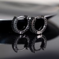 1 Pair Simple Style Geometric Inlay Copper Zircon Earrings sku image 5