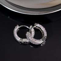 1 Pair Simple Style Geometric Inlay Copper Zircon Earrings sku image 6
