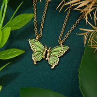 Süss Einfacher Stil Schmetterling Legierung Überzug Frau Halskette Mit Anhänger main image 4