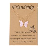 Sweet Simple Style Butterfly Alloy Plating Women's Pendant Necklace sku image 6