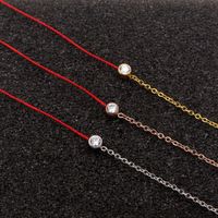 Simple Style Geometric Rope Titanium Steel Plating Inlay Artificial Diamond Women's Bracelets main image 4
