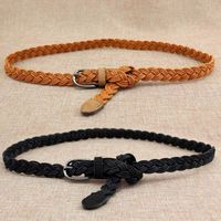 Retro Ethnic Style Twist Alloy Wax Rope Patchwork Plating Women's Woven Belts main image 1