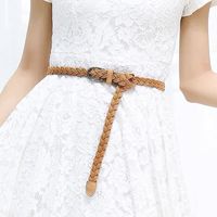 Retro Ethnic Style Twist Alloy Wax Rope Patchwork Plating Women's Woven Belts main image 2