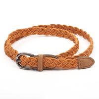 Retro Ethnic Style Twist Alloy Wax Rope Patchwork Plating Women's Woven Belts sku image 3