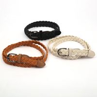 Retro Ethnic Style Twist Alloy Wax Rope Patchwork Plating Women's Woven Belts main image 3