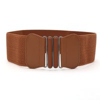 Simple Style Solid Color Pu Leather Alloy Women's Leather Belts sku image 3