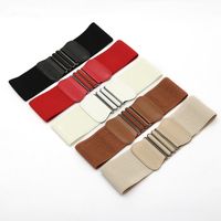 Simple Style Solid Color Pu Leather Alloy Women's Leather Belts main image 3