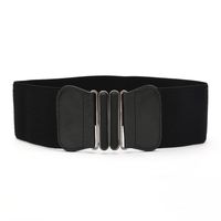 Simple Style Solid Color Pu Leather Alloy Women's Leather Belts sku image 1