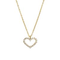 Sterling Silber Elegant Einfacher Stil Herzform Zirkon Halskette Mit Anhänger sku image 1
