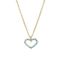 Sterling Silber Elegant Einfacher Stil Herzform Zirkon Halskette Mit Anhänger sku image 3