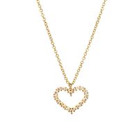 Sterling Silver Elegant Simple Style Heart Shape Zircon Pendant Necklace sku image 4