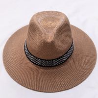 Unisex Simple Style Stripe Wide Eaves Sun Hat sku image 4