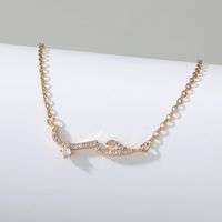Copper Simple Style Solid Color Plating Inlay Zircon Necklace main image 2