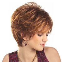 Women's Simple Style Casual Stage Street High Temperature Wire Side Fringe Short Curly Hair Wig Net main image 3