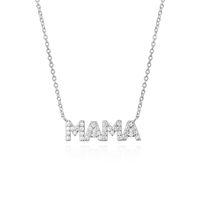 Sterling Silver Simple Style Letter Plating Inlay Zircon Necklace main image 4