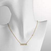 Sterling Silver Simple Style Letter Plating Inlay Zircon Necklace main image 3