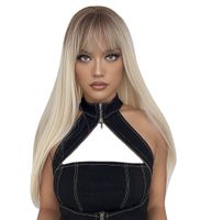 Women's Sexy Party Stage Street High Temperature Wire Bangs Long Straight Hair Wig Net main image 4