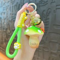 Cartoon Style Cute Mushroom Resin Unisex Keychain sku image 4