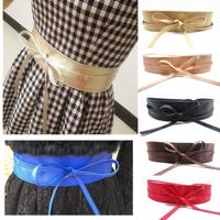 Simple Style Solid Color Knot Pu Leather Alloy Straps Women's Leather Belts main image 4