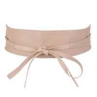 Simple Style Solid Color Knot Pu Leather Alloy Straps Women's Leather Belts sku image 9