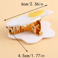 Women's IG Style Simple Style Poached Egg Arylic Hair Claws main image 2