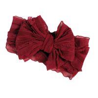 Kid'S Retro Solid Color Bow Knot Cloth Hair Band main image 4