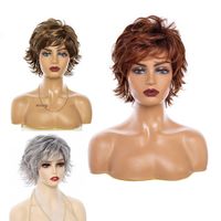 Women's Simple Style Casual Carnival Stage High Temperature Wire Side Fringe Short Curly Hair Wig Net main image 6
