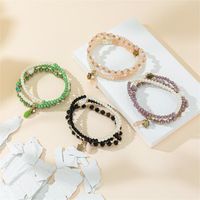 Casual Simple Style Round Artificial Crystal Beaded Women's Bracelets main image 1