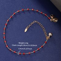 XUPING Simple Style Commute Round Alloy Copper Alloy Enamel 18K Gold Plated Women's Anklet sku image 4